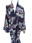 Vintage Japanese Women s Yukata With Obi Hand-sewn Cotton Kimono Robe