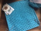  3 handmade Crochet 100  Cotton Dishcloths Or Washcloths 8 5x8 5 In  new