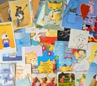 200  lot Ephemera Used Greeting Cards   Clippings Mixed Media Scrapbook Vtg M1 