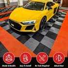 Garage Floor Tiles Interlocking 25 50 Pack Flooring Tiles 15 75x15 75  For Patio