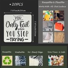 16 Pcs Inspirational Word Stencils  Quote   Phrase 7 87 X Inches  White