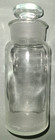 2 Antique T c  Wheaton Co  Clear Glass Apothecary Bottles W Stopper  6  Tall