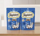 Temptations Crunchy Cat Treats Savoury Salmon Flavour 85g Each - Pack Of 5
