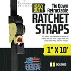 Retractable Ratchet Strap Tie Down Dc Cargo Straps  With S-hooks 1 X 10  2-pack 