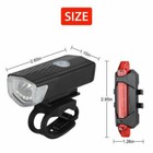 Usb Rechargeable Bright Led Bicycle Bike Front Headlight And Rear Tail Light Set