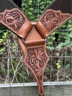 Floral Tooled Too Grain Leather Western Breast Collar Horse Size