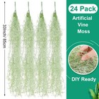 Cindeer 24 Pack Fake Spanish Moss Artificial Hanging Decoration Bulk Faux Gre   