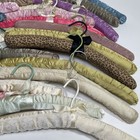 28 Vintage Padded Hangers Satin Velvet Fabric Covered Lingerie Boudoir Hangers