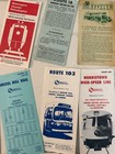 Big Lot Bus Trolley Transit Train Ephemera Old Paper Timetables 48 Items