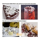 Bulk Edible Silver Leaf Leaves 99 9  Large 5x5cm For Cooking Art Work  Gilding