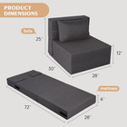 Folding Sofa Bed  Foldable Sleeper Chair With Washable Cover  Convertible Futon