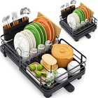 Dish Drying Rack  Expandable Dish Racks For Kitchen Standard Size Black