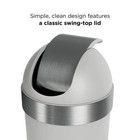 Umbra Household Trash Can 16 5 Gal  Indoor Polypropylene Swing push Lid In Grey