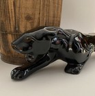 Vtg Mid-century Stalking Black Panther Statue 25    Very Long Free Shipping