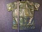 Unisex Dance Shirt 32    Chest large Youth Costume Holographic  Glittery Yellow