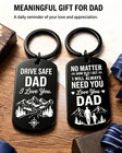 Fathers Day Gift For Dad From Daughter Son Wife drive Safe Keychain Gifts For   