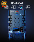 Power Strip   Surge Protector With 22 Ac Outlets And 6 Usb Charging Ports
