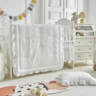 The Ruffled Shabby Crib Bedding Set For Girls  Baby Quilted Comforter With Fi   