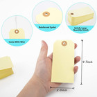 Shipping Tags With Wire 120pcs 4 3 4 X 2 3 8  Blank Manila Hang Label Tags