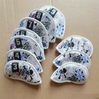 10pcs Protective Blue Golf Iron Headcover Uk Flag   Skull Iron Club Head Covers 
