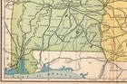 1900 Antique Georgia   Alabama Railroad Map Vintage Railway Map 991