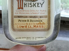 Lamb Club Whiskey Donohoe Lowell mass 1892 Dated Pre Pro Glass Adv Paperweight