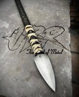 Ubr Custom Handmade High Carbon Steel Hunting Boar Spear With Leather Sheath