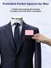 Prefolded Pocket Squares Men Solid Color Handkerchief Suit Formal Wedding