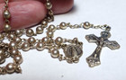 Silver Rosary Italy Small Beads Vintage