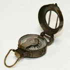 Antique Solid Brass Wwii Military Compass Nautical Vintage Pocket Compass