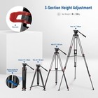 Neewer Gm88 74  pro Video Tripod fluid Head 360   Pan -70    90  tilt Head Qr Plate