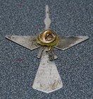 Vintage Southern Plains German Silver Peyote Bird Silver Pin  Ca  1920-1930 s