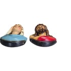 Vintage Jesus Mary Chalkware Plaques Catholic Sacred Heart Set Of 2