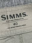 Simms Fishing Pants Mens 40 X 34 Beige Lightweight Water Resistant Outdoors