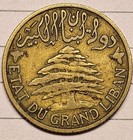 1925 Lebanon 5 Piastres Ship  a 