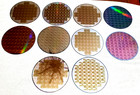 10 Pc Lot Semiconductor Silicon 200mm 8  Wafers With Die Chip Designs  110