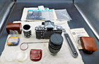 Ihagee Dresden Exakta Vx Iia 35mm  Slf  Film Camera - Full Kit  135mm Lens  Etc 