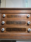 Antique J p Coats 200 Yds Best Six Cord Oak Thread Cabinet 6 Drawer Display