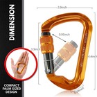 30kn Aluminum D-shape Carabiner Screw Locking Hook Rock Climbing Caving Rescue