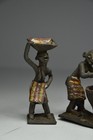 7 Vintage African Ashanti Tribal Folk Art Figurines Cast Metal Ethnographic