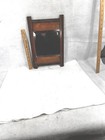 Antique Wall Mirror Shaving Oak Frame Bevel Glass 10x15x1 Original Finish 1880