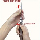 8  Wood Assisted Open Spring Folding Pocket Knife Blade Tactical