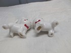 2pc Adorable White Bone China 2  Kitty Cats