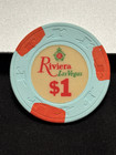  1 Riviera Poker Chip Gambling Casino Chip Las Vegas Nevada Token