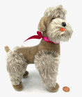 Steiff Snobby Poodle Dog Gray Mohair Plush 22cm 9in Id Button Tag 1960s Vintage