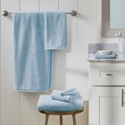 6-piece Bath Towel Set Soft Absorbent Quick-dry Blue Drop Pattern