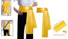 Large Satin Pirate Sash - Versatile Costume Accessory For Golden Yellow Elegance