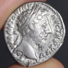 Emperor Marcus Aurelius Denarius Primi Decennales Ancient Rome Silver Coin 170ad
