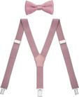 Men s Boys  Bow Tie And Suspenders Set Y Shape Adjustable Elastic