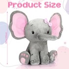 Giant Plush Elephant Stuffed Animal For Kids Soft Large Pink Gray Doll For Ba   
